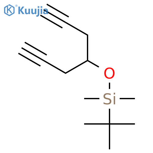 Silane, (1,1-dimethylethyl)dimethyl[[1-(2-propynyl)-3-butynyl]oxy]- structure