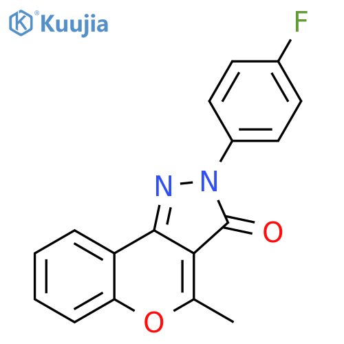 [1]Benzopyrano[4,3-c]pyrazol-3(2H)-one, 2-(4-fluorophenyl)-4-methyl- structure