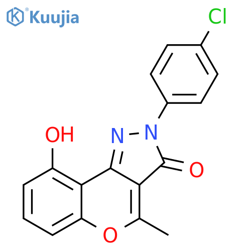 [1]Benzopyrano[4,3-c]pyrazol-3(2H)-one,2-(4-chlorophenyl)-9-hydroxy-4-methyl- structure