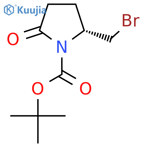 tert-butyl (2R)-2-(bromomethyl)-5-oxopyrrolidine-1-carboxylate structure