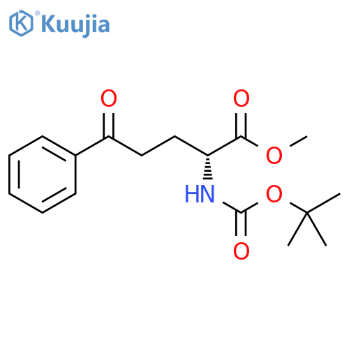 (R)-METHYL 2-((TERT-BUTOXYCARBONYL)AMINO)-5-OXO-5-PHENYLPENTANOATE structure
