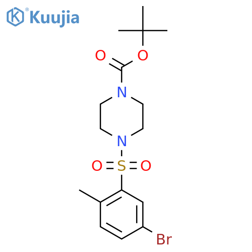Tert-butyl 4-(5-bromo-2-methylphenylsulfonyl)piperazine-1-carboxylate structure