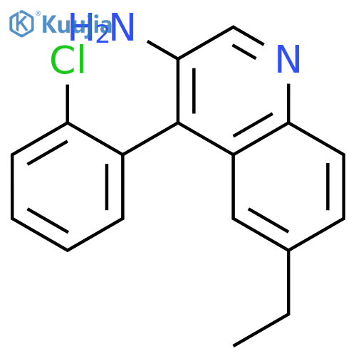 3-Quinolinamine, 4-(2-chlorophenyl)-6-ethyl- structure