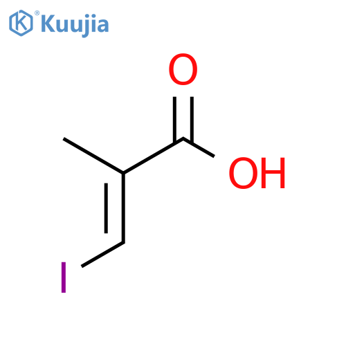 2-Propenoic acid, 3-iodo-2-methyl-, (2E)- structure