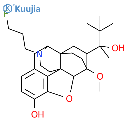 6,14-Ethenomorphinan-7-methanol,a-(1,1-dimethylethyl)-4,5-epoxy-17-(3-fluoropropyl)-18,19-dihydro-3-hydroxy-6-methoxy-a-methyl-, [5a,7a(S)]- (9CI) structure