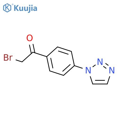Ethanone, 2-bromo-1-[4-(1H-1,2,3-triazol-1-yl)phenyl]- structure