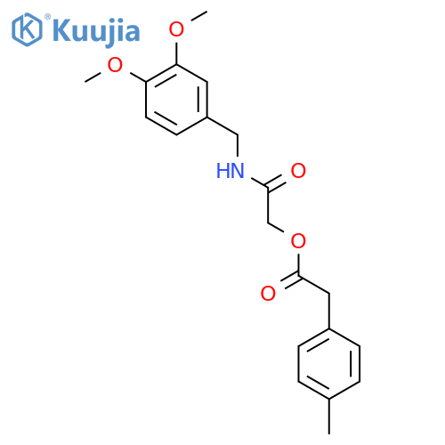 {[(3,4-dimethoxyphenyl)methyl]carbamoyl}methyl 2-(4-methylphenyl)acetate structure