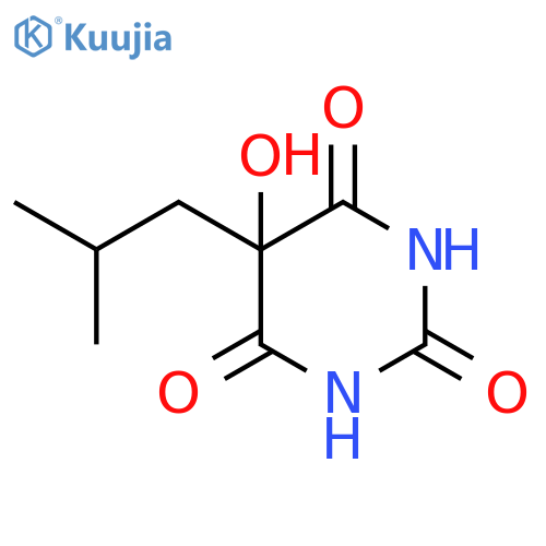 2,4,6(1H,3H,5H)-Pyrimidinetrione, 5-hydroxy-5-(2-methylpropyl)- structure