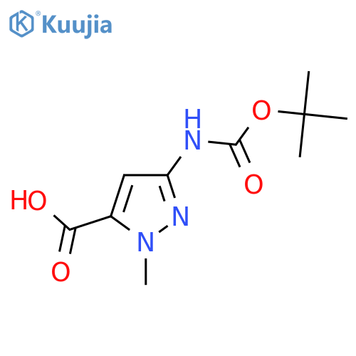 3-{[(tert-butoxy)carbonyl]amino}-1-methyl-1H-pyrazole-5-carboxylic acid structure
