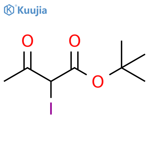 Butanoic acid, 2-iodo-3-oxo-, 1,1-dimethylethyl ester structure