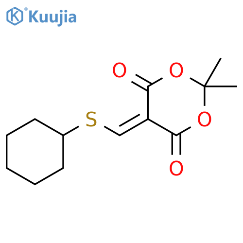 5-(Cyclohexylsulfanyl)methylene-2,2-dimethyl-1,3-dioxane-4,6-dione structure