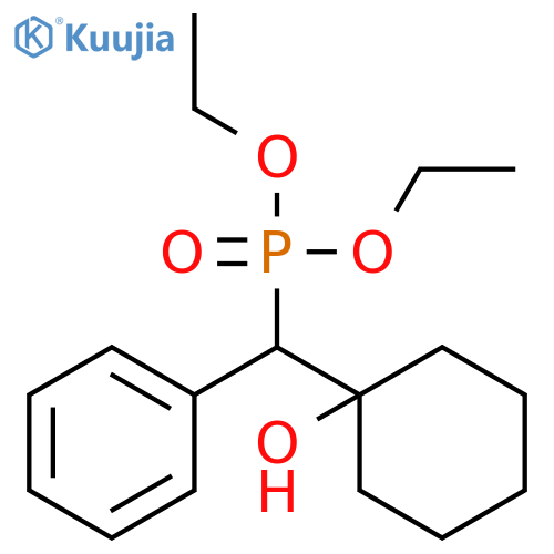 PHOSPHONIC ACID, [(1-HYDROXYCYCLOHEXYL)PHENYLMETHYL]-, DIETHYL ESTER structure