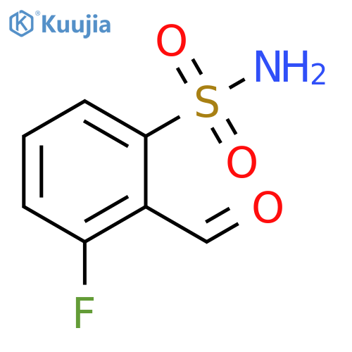 3-fluoro-2-formylbenzene-1-sulfonamide structure