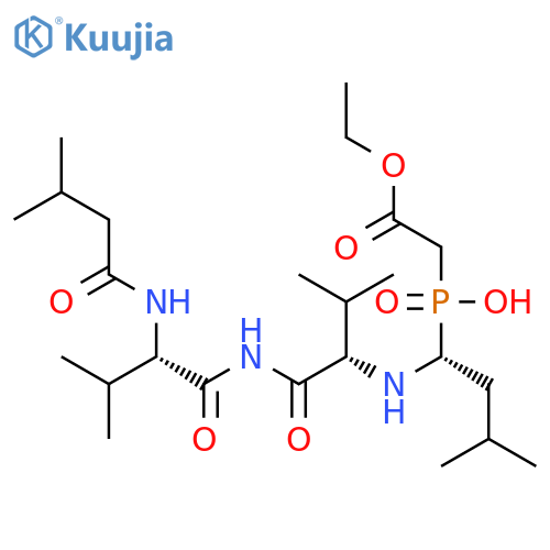 L-Valinamide,N-(3-methyl-1-oxobutyl)-L-valyl-N-[(1R)-1-[(2-ethoxy-2-oxoethyl)hydroxyphosphinyl]-3-methylbutyl]-(9CI) structure