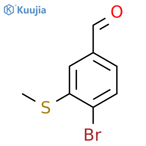 4-Bromo-3-(methylsulfanyl)benzaldehyde structure
