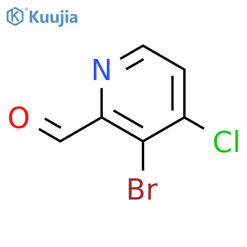 3-bromo-4-chloro-pyridine-2-carbaldehyde structure