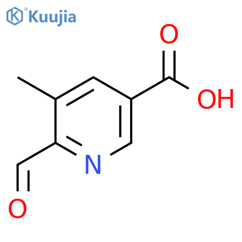 6-Formyl-5-methylnicotinic acid structure