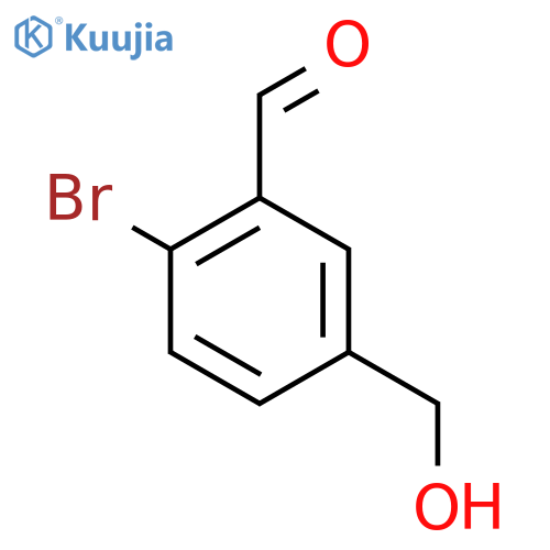 2-Bromo-5-(hydroxymethyl)benzaldehyde structure