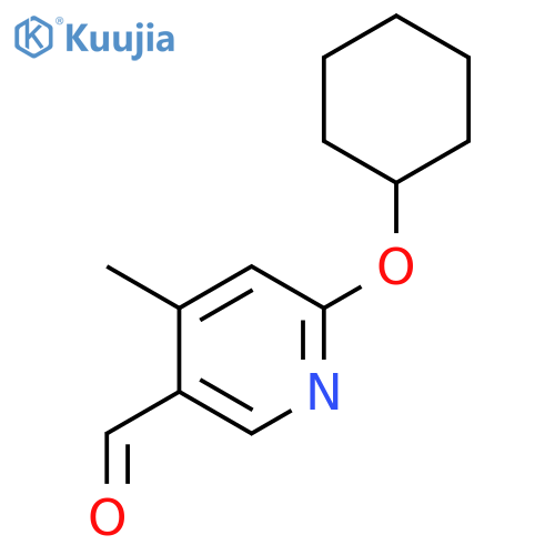 6-(Cyclohexyloxy)-4-methylnicotinaldehyde structure