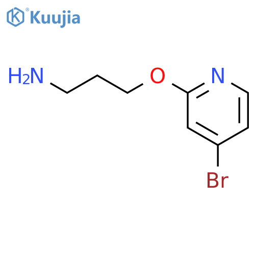 3-((4-Bromopyridin-2-yl)oxy)propan-1-amine structure