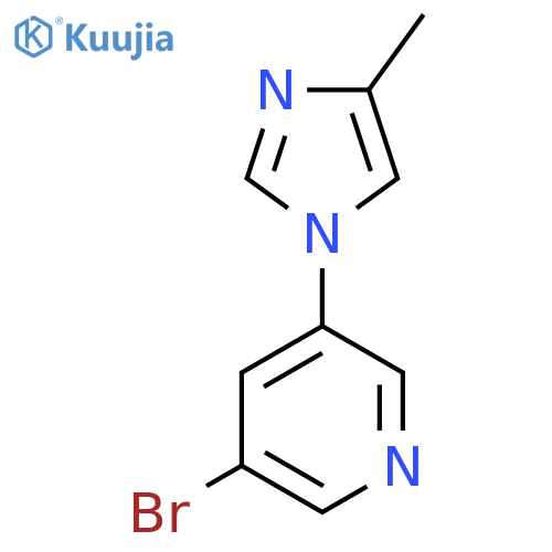 3-Bromo-5-(4-methyl-1H-imidazol-1-yl)pyridine structure