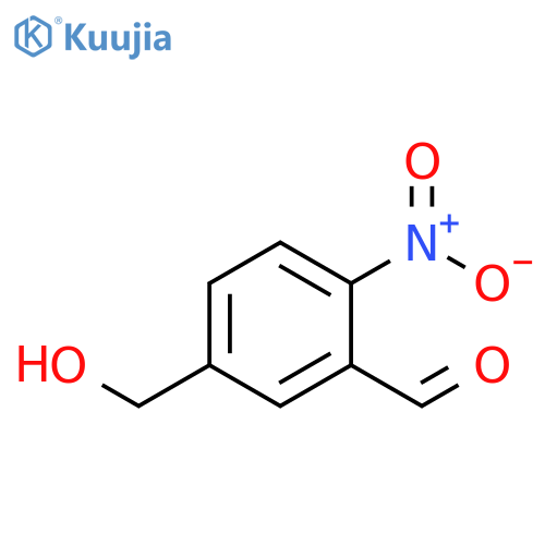 Benzaldehyde, 5-(hydroxymethyl)-2-nitro- structure