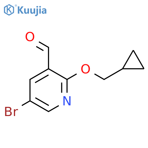 5-bromo-2-(cyclopropylmethoxy)nicotinaldehyde structure