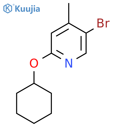 5-Bromo-2-(cyclohexyloxy)-4-methylpyridine structure