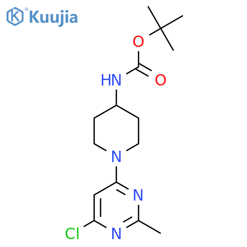 Tert-butyl (1-(6-chloro-2-methylpyrimidin-4-yl)piperidin-4-yl)carbamate structure