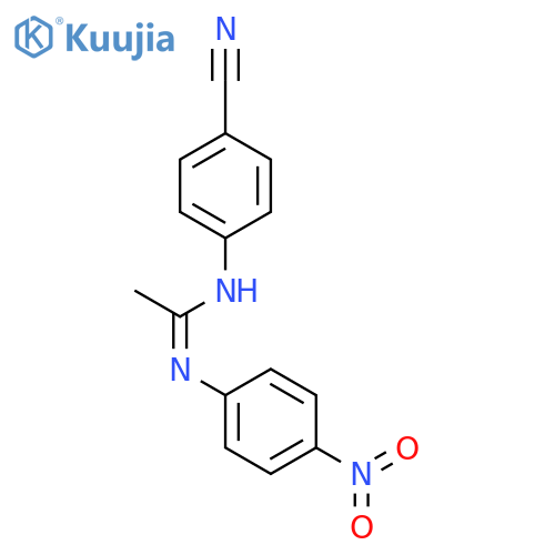 (E)-N-(4-cyanophenyl)-N'-(4-nitrophenyl)acetimidamide structure