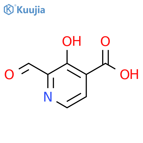 2-formyl-3-hydroxypyridine-4-carboxylic acid structure