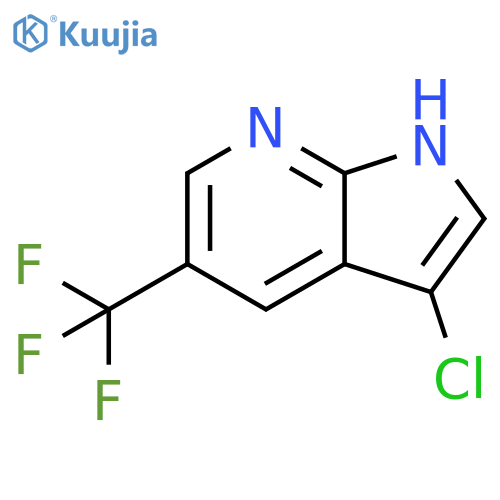 3-chloro-5-(trifluoromethyl)-1H-pyrrolo[2,3-b]pyridine structure