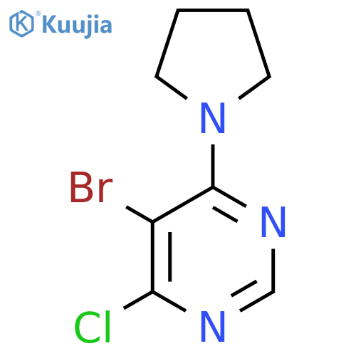 5-Bromo-4-chloro-6-(pyrrolidin-1-yl)pyrimidine structure
