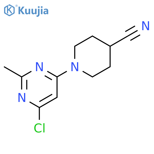 1-(6-Chloro-2-methylpyrimidin-4-yl)piperidine-4-carbonitrile structure