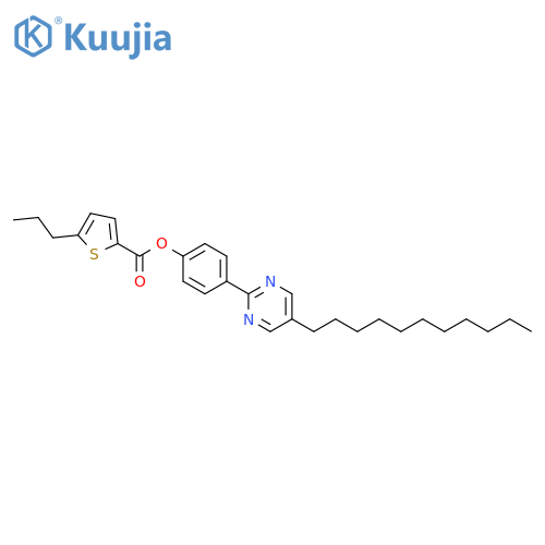 2-Thiophenecarboxylic acid, 5-propyl-,4-(5-undecyl-2-pyrimidinyl)phenyl ester structure