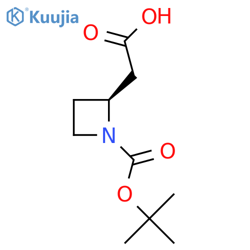 (S)-2-Carboxymethyl-azetidine-1-carboxylic acid tert-butyl ester structure