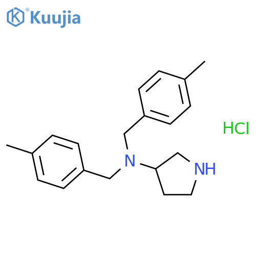 N,N-Bis(4-methylbenzyl)pyrrolidin-3-amine hydrochloride structure