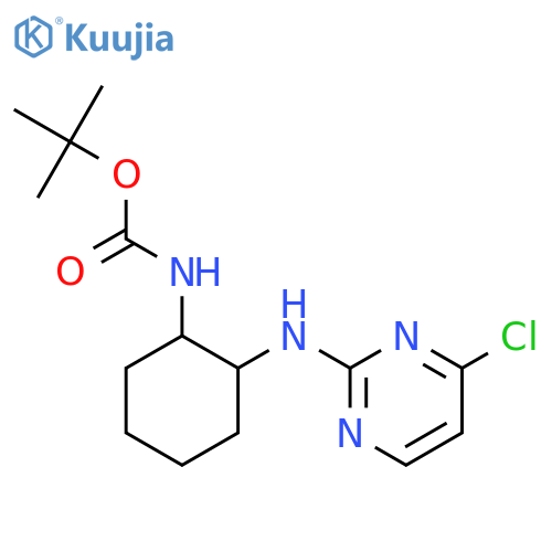 tert-Butyl (2-((4-chloropyrimidin-2-yl)amino)cyclohexyl)carbamate structure