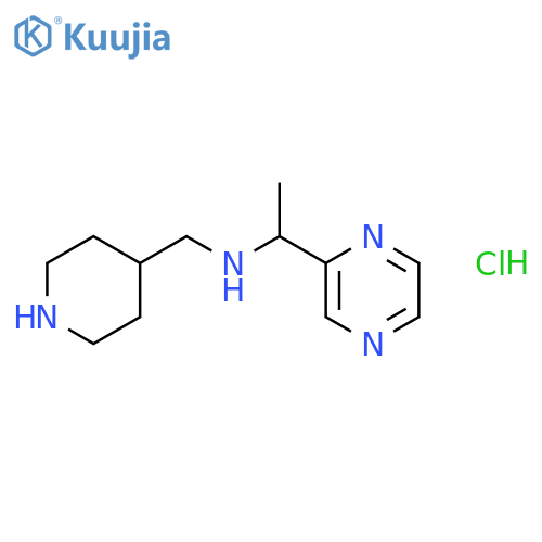 N-Methyl-N-(1-(pyrazin-2-yl)ethyl)piperidin-4-amine hydrochloride structure