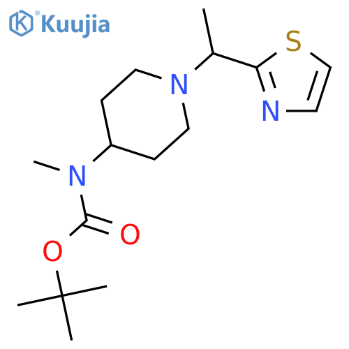 tert-Butyl methyl(1-(1-(thiazol-2-yl)ethyl)piperidin-4-yl)carbamate structure
