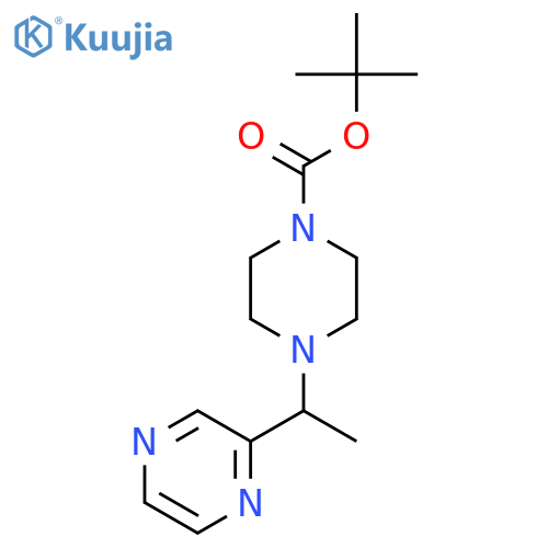 Tert-Butyl 4-(1-(pyrazin-2-yl)ethyl)piperazine-1-carboxylate structure