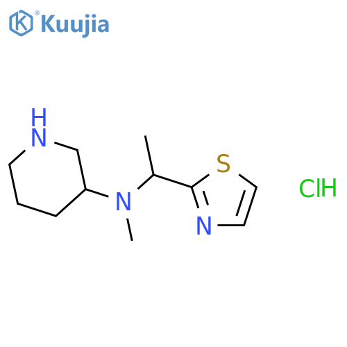 N-Methyl-N-(1-(thiazol-2-yl)ethyl)piperidin-3-amine hydrochloride structure