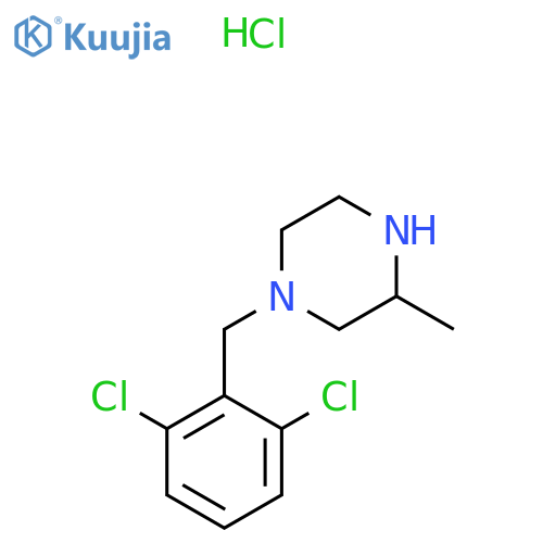 1-(2,6-Dichloro-benzyl)-3-methyl-piperazine hydrochloride structure
