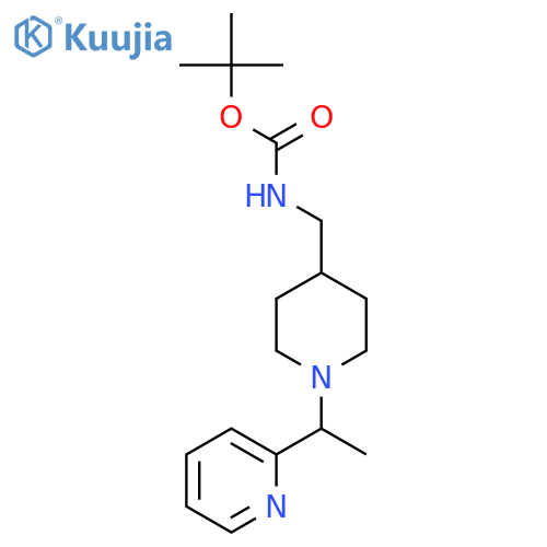 tert-Butyl ((1-(1-(pyridin-2-yl)ethyl)piperidin-4-yl)methyl)carbamate structure