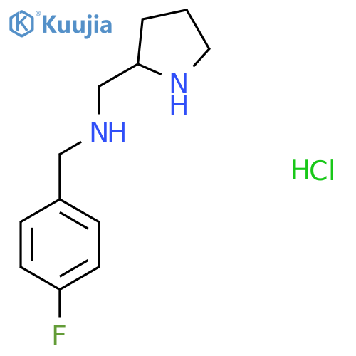(4-Fluoro-benzyl)-pyrrolidin-2-ylmethyl-amine hydrochloride structure