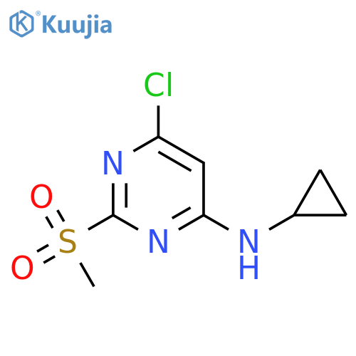(6-CHLORO-2-METHANESULFONYL-PYRIMIDIN-4-YL)-CYCLOPROPYL-AMINE structure