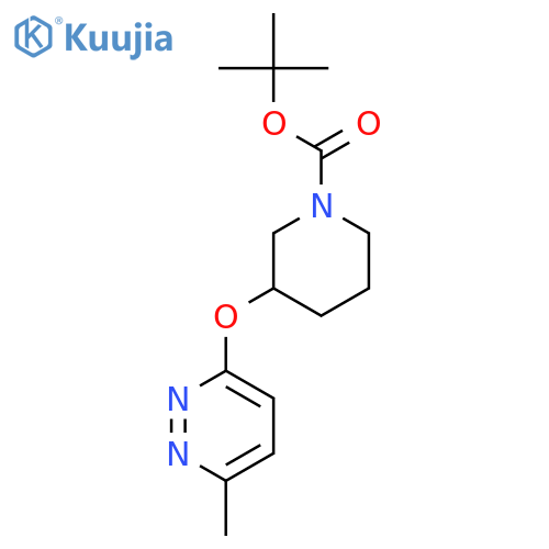 tert-butyl 3-(6-methylpyridazin-3-yl)oxypiperidine-1-carboxylate structure