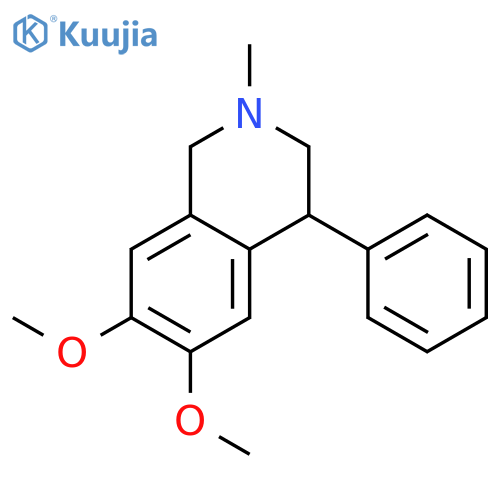 6,7-DIMETHOXY-2-METHYL-4-PHENYL-1,2,3,4-TETRAHYDRO-ISOQUINOLINE6,7-DIMETHOXY-2-METHYL-4-PHENYL-1,2,3,4-TETRAHYDRO-ISOQUINOLINE structure