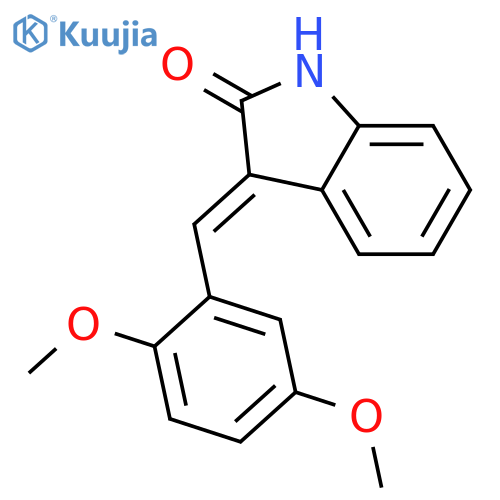 2H-INDOL-2-ONE, 3-[(2,5-DIMETHOXYPHENYL)METHYLENE]-1,3-DIHYDRO- structure