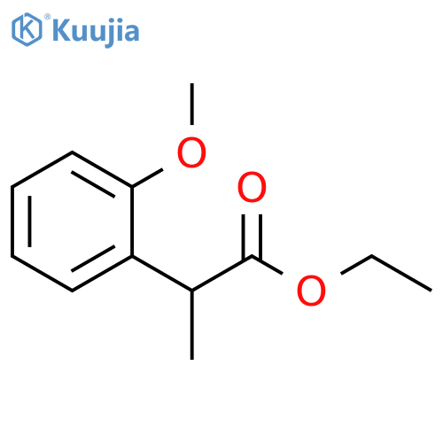 Benzeneacetic acid, 2-methoxy-α-methyl-, ethyl ester structure